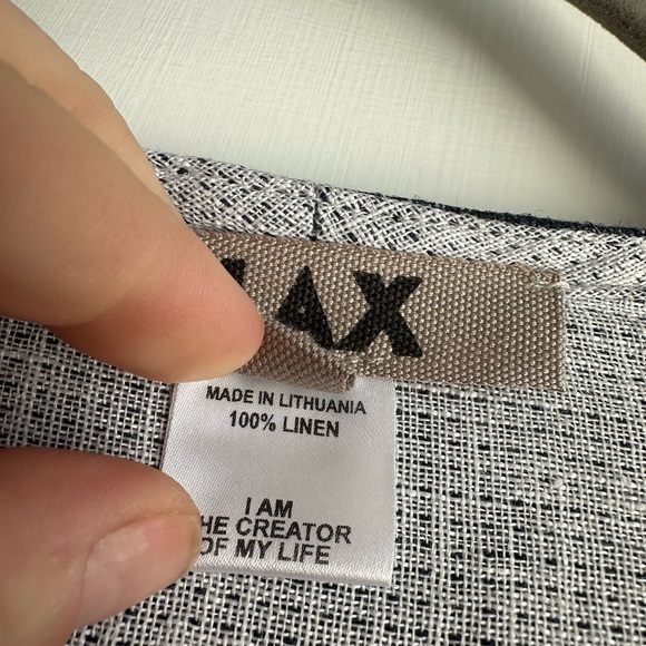 FLAX Women’s Linen Encore Reversible Jacket Navy Lava Size Medium - Picture 11 of 14